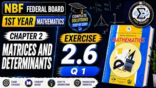 1st Year Maths Exercise 2.6 Q 1 | NBF | Federal Board | Esha Suleman