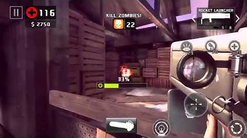 Dead trigger 2 minigun and rocket launcher level 56 gameplay iOS TDU 50+