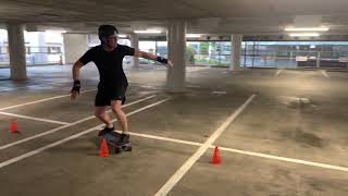 Rainy Day Slalom Surfskating