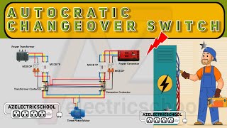 Autocratic Transfer Switch Using Cotactor For Three Phase Motor | Autocratic Changeover switch
