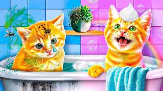 We Saved a Cat! We Build a Secret Room for Pets!