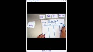 CCS Word Sort 52, Blind Sort, Day 7