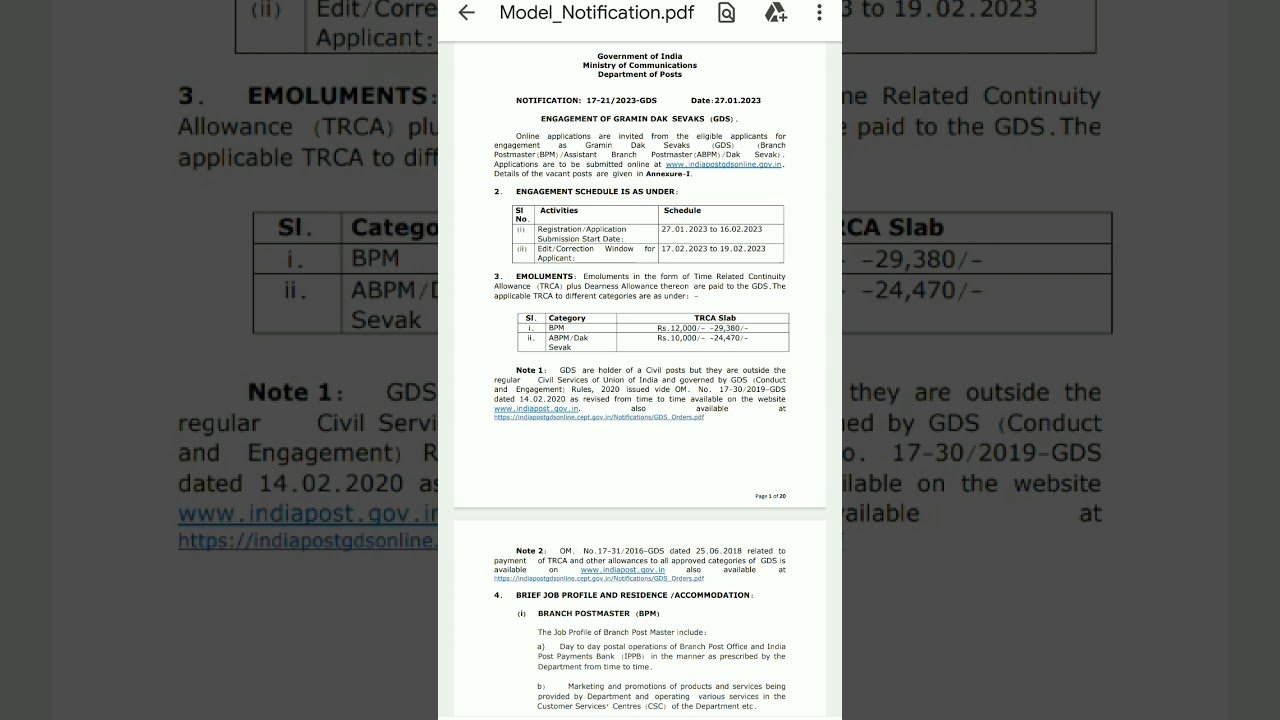 Apply for GDS in India Postal Service 2023.Vacancy-40889 Last date for apply 16.02.2023