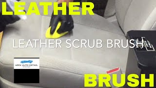 How to get the most out of the LEATHER SCRUB BRUSH!!! Door panels, seats, windows, headliner!! Leather And Vinyl Cleaning Brush