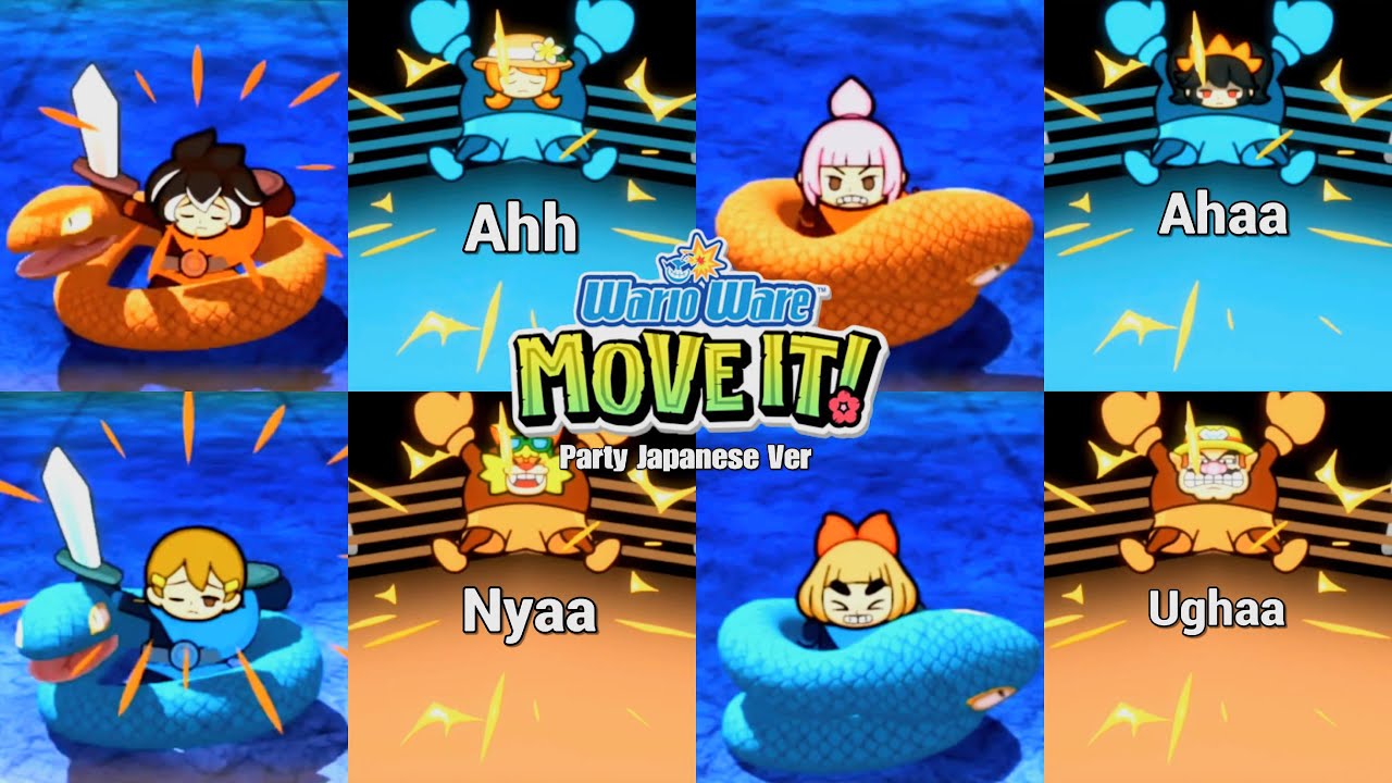 Warioware Move it! [Japan Ver] - Party All Characters Shout Compilation ...