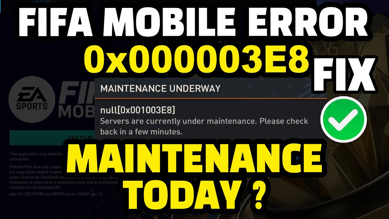 FIFA Mobile 23 Server Busy 0x000003e8 FIX TODAY ? FIFA Mobile Not