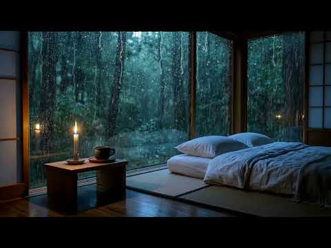Cozy Cabin in Rain 🌧️ Peaceful Sounds for Deep Sleep & Relaxation