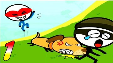 Attack Draw Line - funny Stickman Puzzle Game - Level 1-25 Gameplay Walkthrough part 1