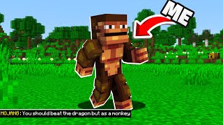 I Beat The Minecraft As a Monkey