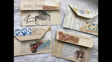 #roxysweeklychallenge | Tutorial | Simple antique book page envelopes | Week 11