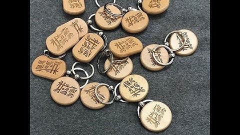 Móc khóa Gỗ khắc Laser Logo theo yêu cầu 2019; 2020