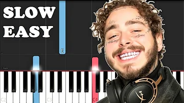 Post Malone - Goodbyes ft Young Thug (SLOW EASY PIANO TUTORIAL)