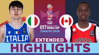 Italy 🇮🇹 vs Canada 🇨🇦 | ROUND OF 16 HIGHLIGHTS | FIBA U17 Basketball World Cup 2026 screenshot 2
