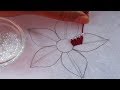hand embroidery fancy flower with pearl,super easy flower embroidery