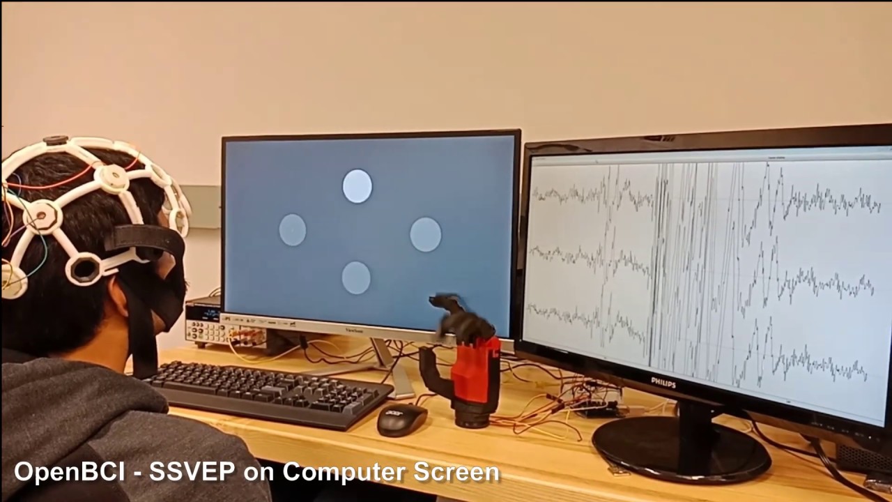 SSVEP Demo - Brain Computer Interface - YouTube