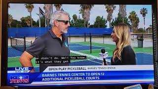 New Pickleball courts at Barnes Tennis Center 8/3/23 KUSI Kacey McKinnon w/ John Broderick