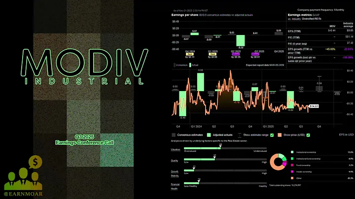 $MDV Modiv Industrial Q3 2025 Earnings Conference Call