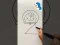 Easy way to draw doremon with number  kids drawing  doremon