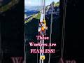 Sky-High Work : Workers Install Lights on the World’s Highest Bridge! 😳🌉