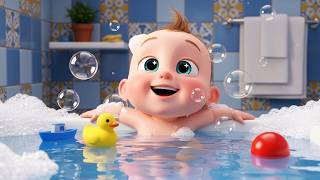 Baby Bathtime Fun Song 🛁🫧 Fun Kids Bath Rhyme | Clean &amp; Happy Preschool Routine Song