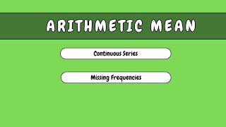 Mean||Continuous Series||Missing Frequency (single and double) #mathsskillrx  #statistics #mean