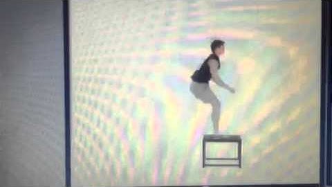 Box jump up with stabilization forward