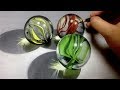Painting of marbles (Glass beads)