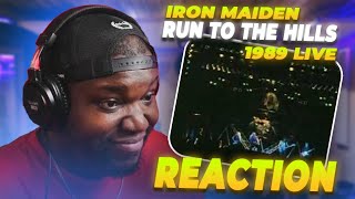 Iron Maiden - Run To The Hills - 1989 live | Reaction ( First Time Hearing)