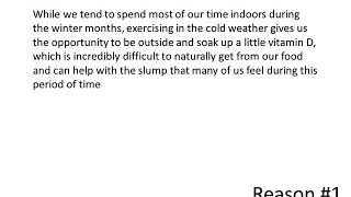 Howard Perch - Exercising In Cold Weather