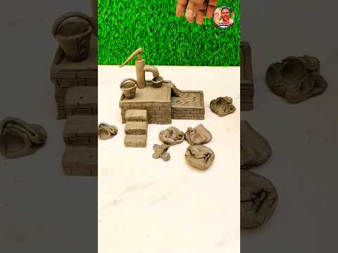 diy mini clay kitchen set, #miniature #clayart #creativeclay
