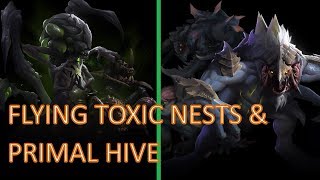 Starcraft 2 Co-op - Flying toxic nests & primal hive!