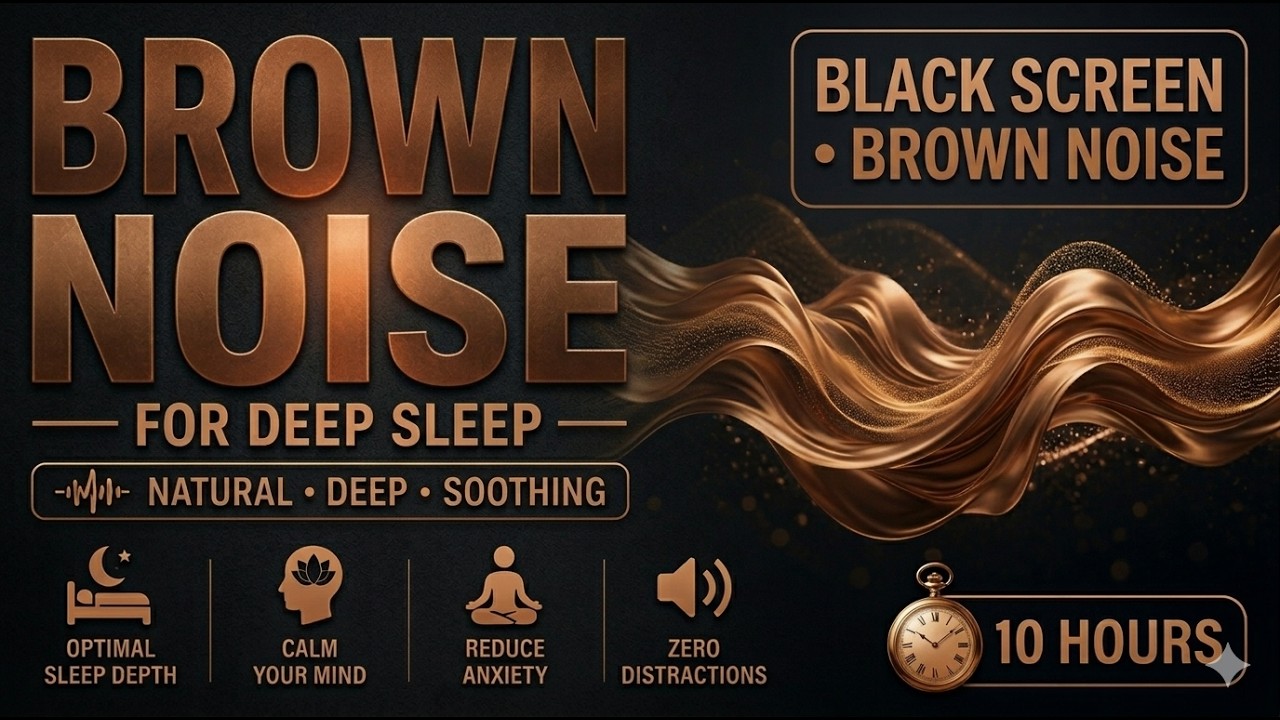 Brown Noise Black Screen | 10 Hours for Sleep & Focus - YouTube