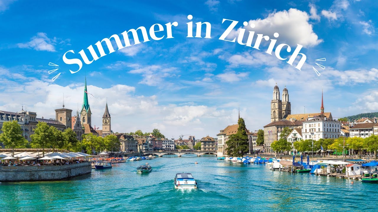 SWISS SUMMER IN ZÜRICH Floating down the Limmat river, annual Zürich