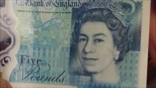 A real unboxing and the new uk five pound note
