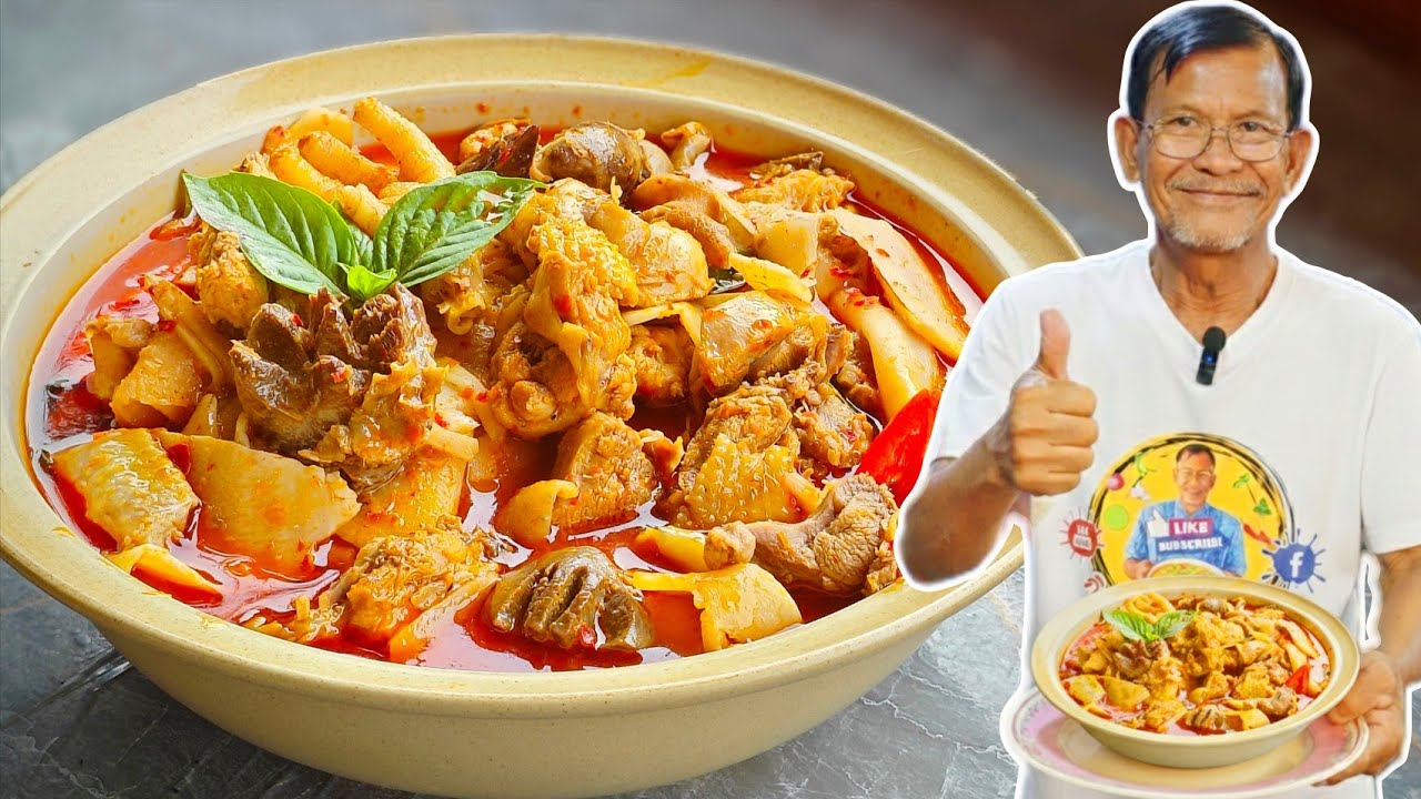 แกงคั่วไก่หน่อไม้ดอง อาหารไทยสไตล์ลุงจุ่น กินอร่อยกับลุงจุ่น