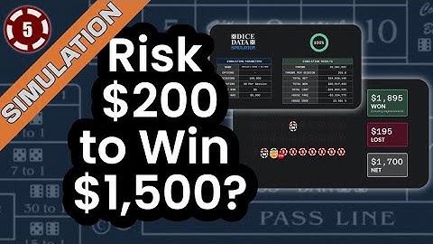 Boxcars Repeater: verander $ 200 in $ 1500 (Craps-simulatie)