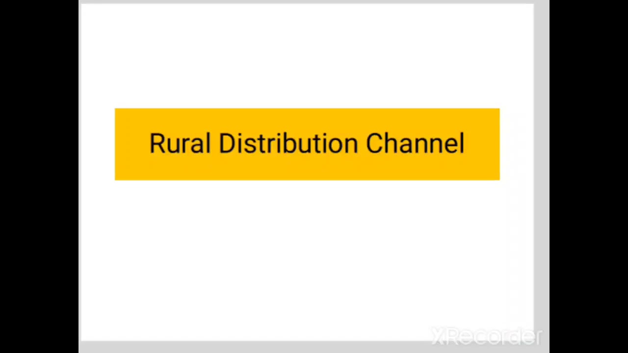Rural Distribution channel Lecture -8