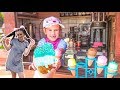 Алина делает вкусное мороженое! Kids Playing Magic Ice Cream Shop