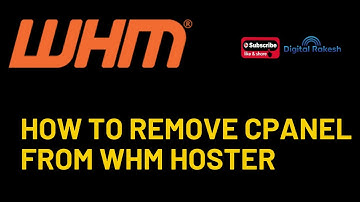 How to remove cpanel from whm hoster | Reseller Hosting | Digital Rakesh