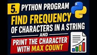 Python Program to Find Frequency of Characters in a String with Maximum Count