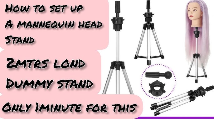 Wig Stand Tripod With Head Red Wig Head Stand With Mannequin - Temu