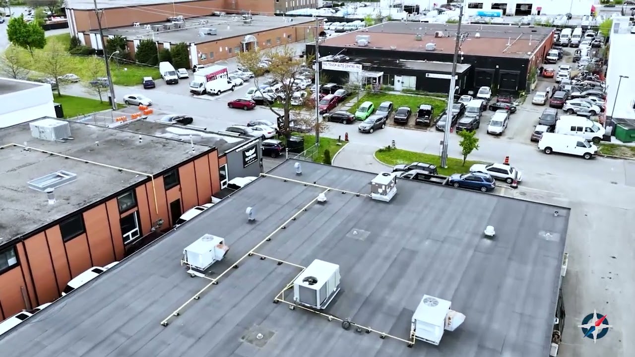 Still from NorthCan Roofing's own film: 25 Vanley Crescent, North York