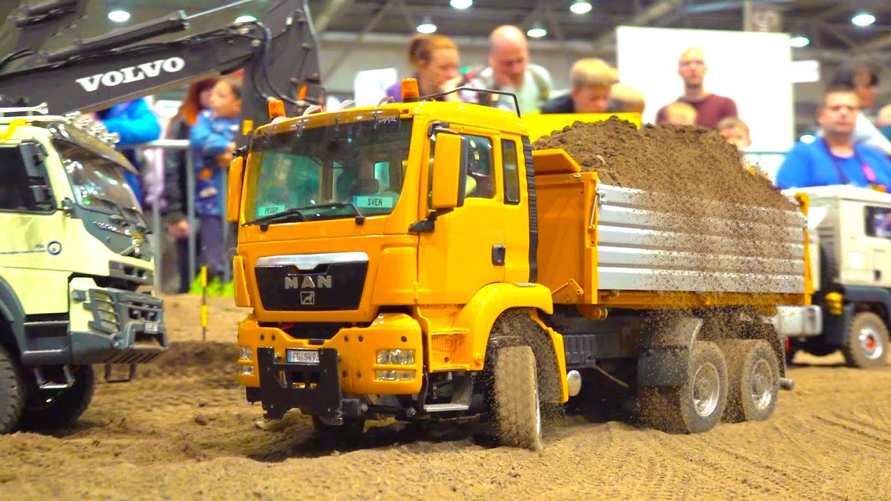 AMAZING RC CONSTRUCTION SITE// RC VOLVO DIGGER EC480// RC SCANIA TRUCKS// HEAVY HAULAGE RC TRUCK