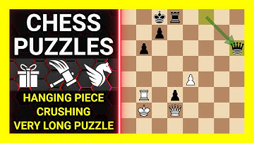 Chess Puzzles to Practice. Themes: Hanging piece, Crushing, Very long puzzle. Learn Chess