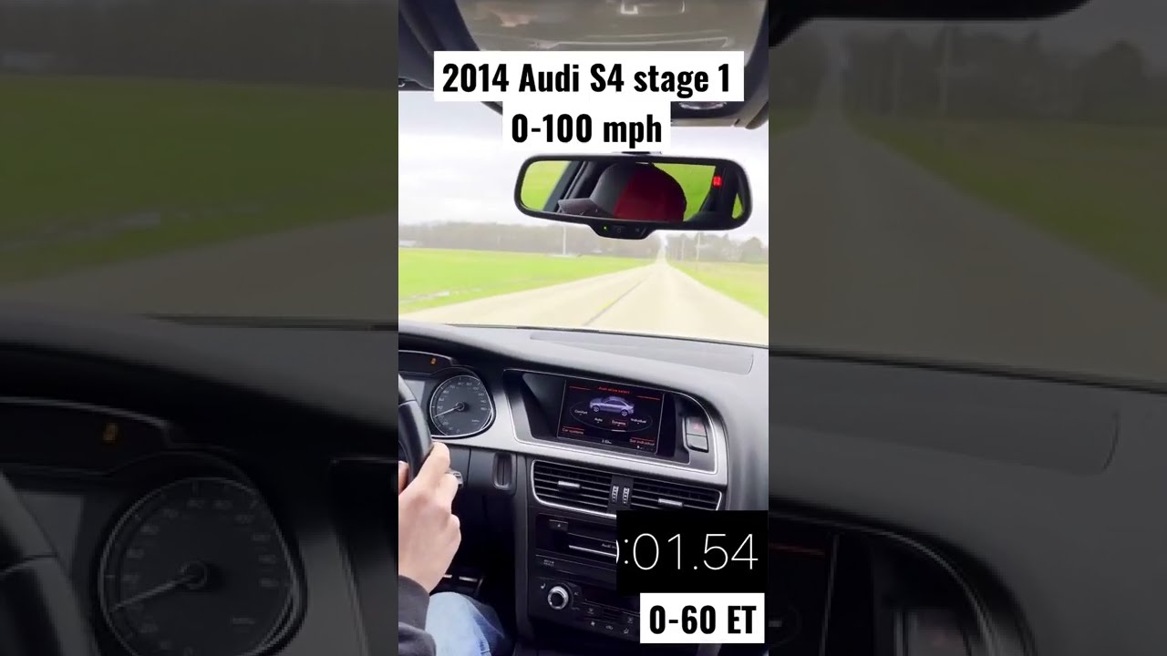 2014 Stage 1 Tuned Audi S4 0 60 100 Launch Control Filmed On A Closed Course Road 