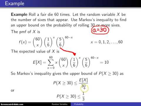 Markov's inequality --