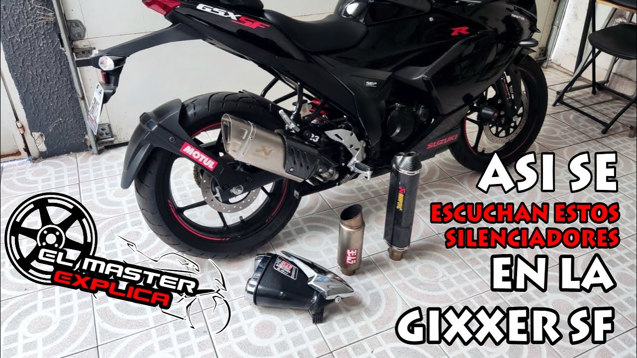 Sonido De Escape Suzuki Gixxer Sf | Silenciador Deportivo Universal y Sus Diferencias