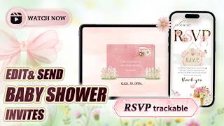 Step-by-Step: How to Edit a Baby Shower Invitation | Canva Tutorial + Little Bean Celebrate Template screenshot 2