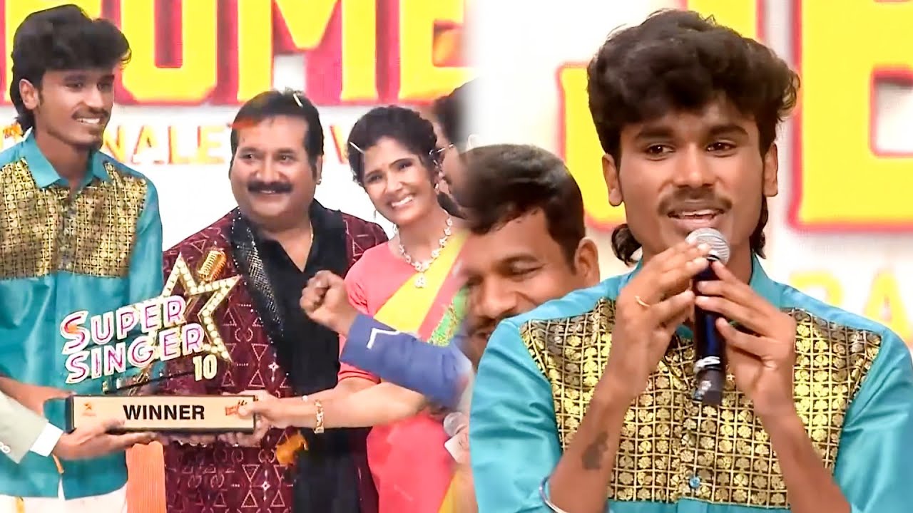 Super Singer Season 10 John Jerome Emotional Speech After Winning Title 😭 Grand Finale