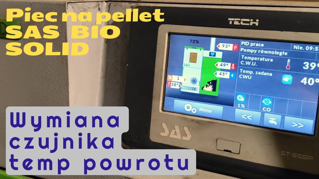 Wymiana czujnika temperatury powrotu krok po kroku - piec na pellet SAS BIO SOLID